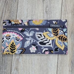 Vera Bradley Gray Floral Pencil PouchHolder